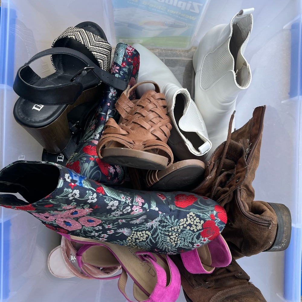CLOSET CLEAN OUT Mixed Women's Shoes Lot — Sizes 9-10 Boots & Heels
